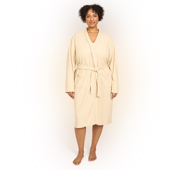 Line and Dot Waffle Knit Robe L/XL - Picture 1 of 7